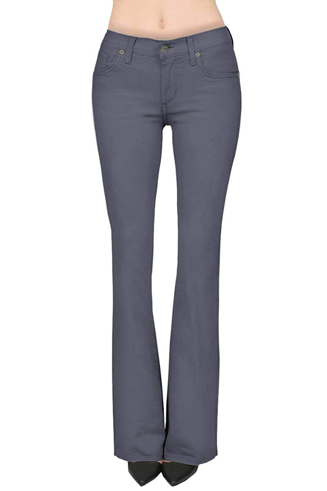 HyBrid & Company Women's Slim Boot Cut Stretch Pants